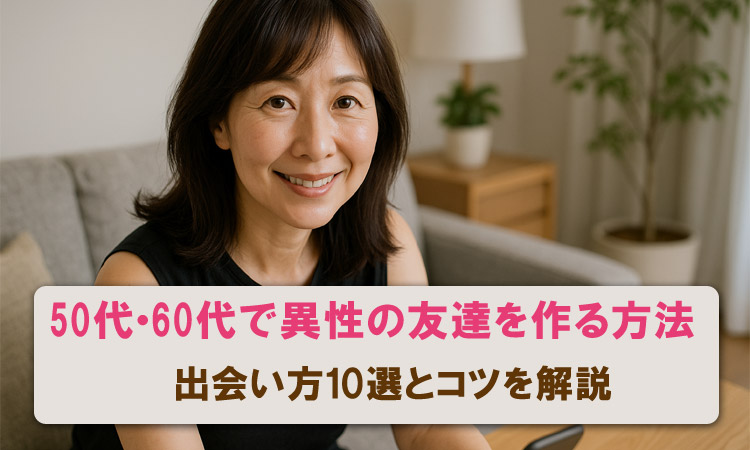 50代・60代で異性の友達が欲しい!面倒でも一度試したいこと